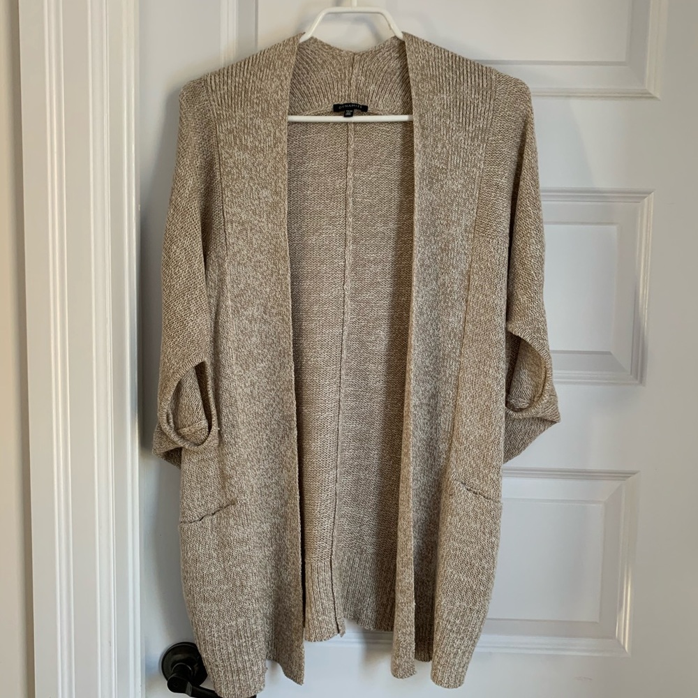 Beige knit cardigan